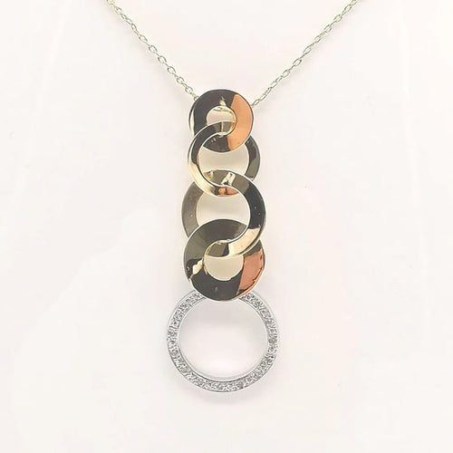Collier Collier en or bicolore 18 carats avec diamants 58 Facettes