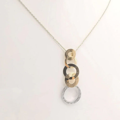 Collier Collier en or bicolore 18 carats avec diamants 58 Facettes