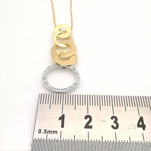Collier Collier en or bicolore 18 carats avec diamants 58 Facettes