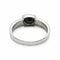 Bague 55 Bague en or blanc 18 carats avec saphir ovale et diamants 58 Facettes