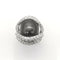 Bague 54 Bague en or blanc 18 carats avec onyx et diamants 58 Facettes