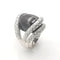 Bague 54 Bague en or blanc 18 carats avec onyx et diamants 58 Facettes