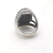 Bague 54 Bague en or blanc 18 carats avec onyx et diamants 58 Facettes