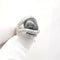 Bague 54 Bague en or blanc 18 carats avec onyx et diamants 58 Facettes