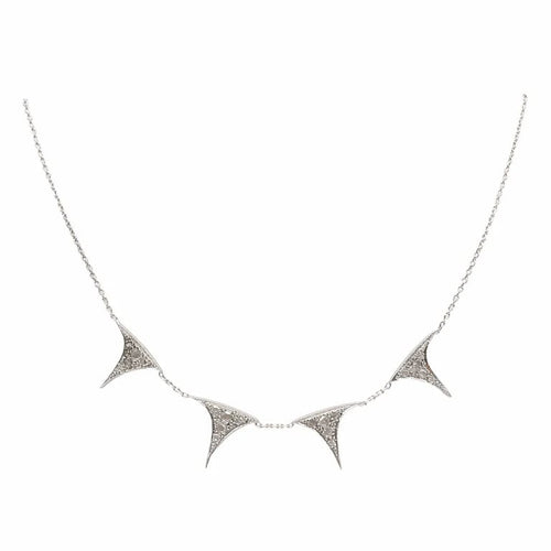 Collier Collier en or blanc 18 carats et diamants 58 Facettes