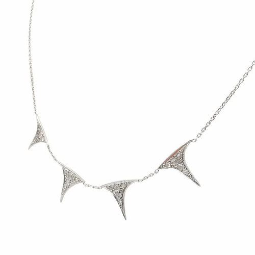 Collier Collier en or blanc 18 carats et diamants 58 Facettes