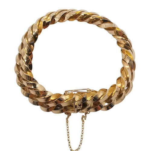 Bracelet Bracelet maille forçat en or jaune 18 carats 58 Facettes