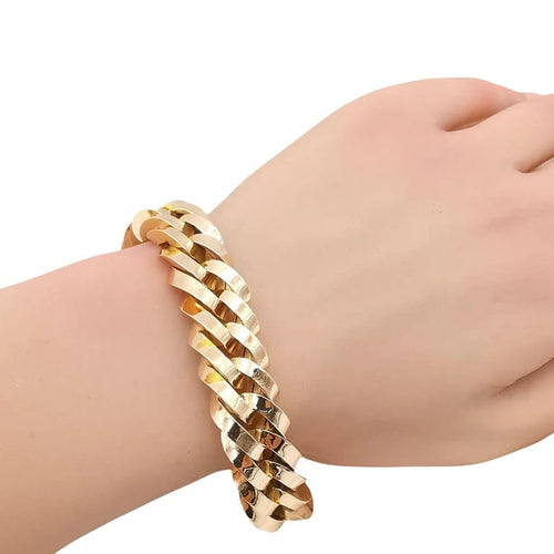 Bracelet Bracelet maille forçat en or jaune 18 carats 58 Facettes