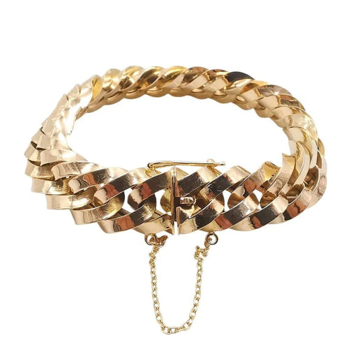 Bracelet Bracelet maille forçat en or jaune 18 carats 58 Facettes