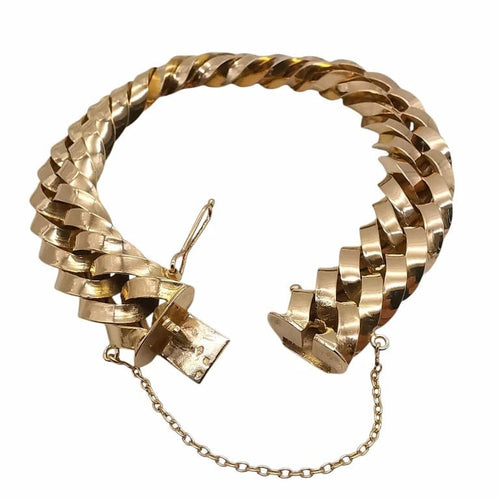 Bracelet Bracelet maille forçat en or jaune 18 carats 58 Facettes