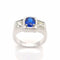 Bague 53 Bague Belle Époque en or blanc 18 carats saphir et diamants 58 Facettes
