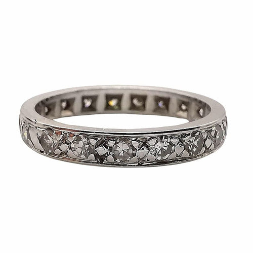 Bague 50 Alliance américaine - Bague en or blanc 18 carats et diamants 58 Facettes