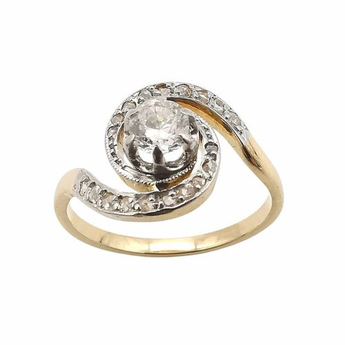 Bague 55 Tourbillon - Bague en or jaune 18K et diamants 58 Facettes