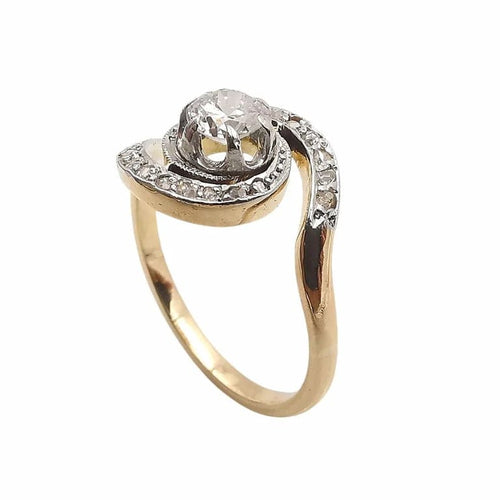 Bague 55 Tourbillon - Bague en or jaune 18K et diamants 58 Facettes