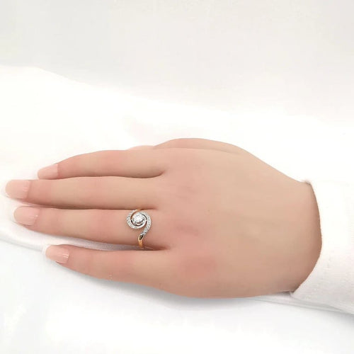 Bague 55 Tourbillon - Bague en or jaune 18K et diamants 58 Facettes