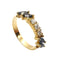 Bague 57 Bague en or jaune 18 carats avec saphirs et diamants 58 Facettes