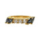 Bague 57 Bague en or jaune 18 carats avec saphirs et diamants 58 Facettes