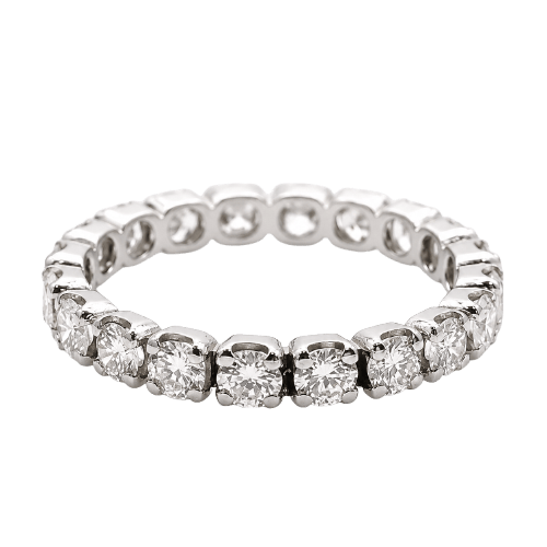 Bague 58 Alliance américaine - Bague en or blanc 18 carats et diamants 58 Facettes