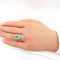 Bague 58 Bague marquise - Bague en or jaune 18 carats, émeraudes et diamants 58 Facettes