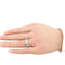 Bague 55 Bague en or blanc 18 carats pavée de diamants 58 Facettes