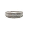 Bague 55 Bague en or blanc 18 carats pavée de diamants 58 Facettes
