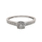 Bague 54 Bague solitaire en or gris 18 carats et diamants 58 Facettes