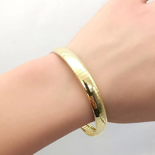 Bracelet Bracelet maille oméga en or jaune 18 carats 58 Facettes