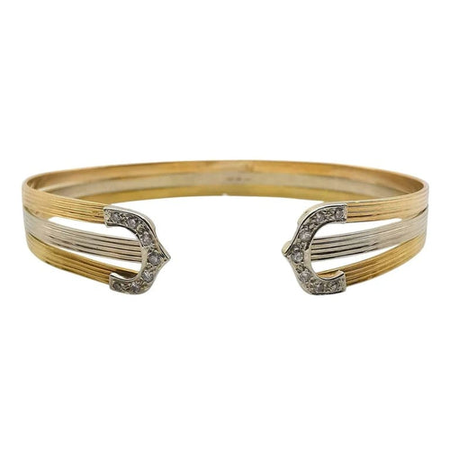 Bracelet Bracelet en or trois tons 18 carats serti de diamants 58 Facettes