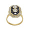 Bague 53 Bague vintage en or jaune 18 carats, saphirs et diamants 58 Facettes