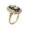 Bague 53 Bague vintage en or jaune 18 carats, saphirs et diamants 58 Facettes