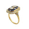 Bague 53 Bague vintage en or jaune 18 carats, saphirs et diamants 58 Facettes