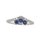 Bague 53 Garden Party - Bague en or blanc 18 carats saphirs et diamants 58 Facettes