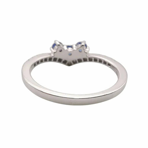 Bague 53 Garden Party - Bague en or blanc 18 carats saphirs et diamants 58 Facettes