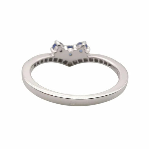 Bague 53 Garden Party - Bague en or blanc 18 carats saphirs et diamants 58 Facettes