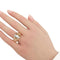 Bague 57 Bague Tank vintage en or rose 18 carats, platine et diamants 58 Facettes