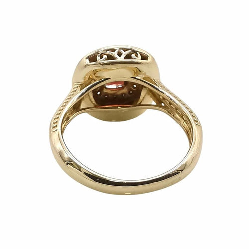 Bague 52 Glamira - Bague en or jaune 14 carats grenat et diamants 58 Facettes