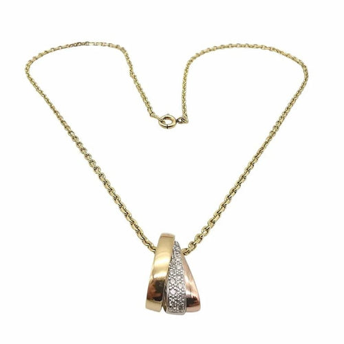 Collier Guy Laroche - Collier pendentif en or 18 carats et diamants 58 Facettes