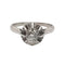 Bague 52 Bague solitaire en or blanc 18 carats et diamant 58 Facettes