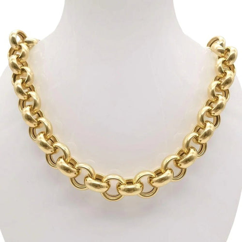 Collier Collier maille jaseron en or jaune 18 carats 58 Facettes