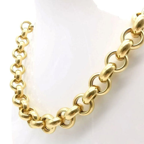 Collier Collier maille jaseron en or jaune 18 carats 58 Facettes
