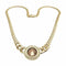 Collier Collier maille gourmette en chute en or jaune 18 carats et diamants 58 Facettes