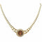 Collier Collier maille gourmette en chute en or jaune 18 carats et diamants 58 Facettes