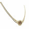Collier Collier maille gourmette en chute en or jaune 18 carats et diamants 58 Facettes
