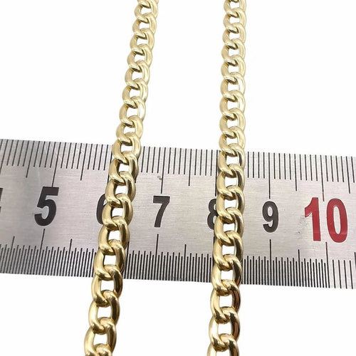 Collier Collier maille gourmette en chute en or jaune 18 carats et diamants 58 Facettes