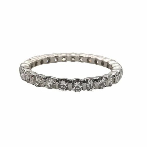 Bague 52 Alliance américaine - Bague en or et platine avec diamants 58 Facettes