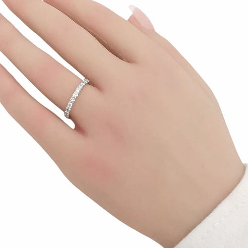 Bague 52 Alliance américaine - Bague en or et platine avec diamants 58 Facettes