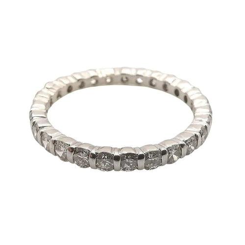 Bague 52 Alliance américaine - Bague en or et platine avec diamants 58 Facettes