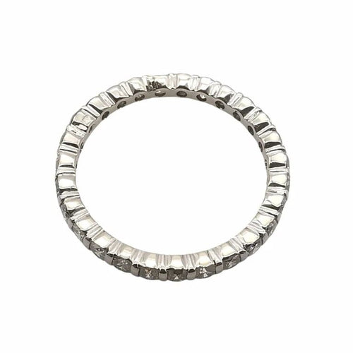 Bague 52 Alliance américaine - Bague en or et platine avec diamants 58 Facettes