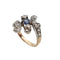 Bague 50 Bague vintage en or rose 18 carats, saphir et diamants 58 Facettes