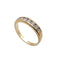 Bague 54 Bague demi-alliance en or jaune 18 carats et diamants 58 Facettes